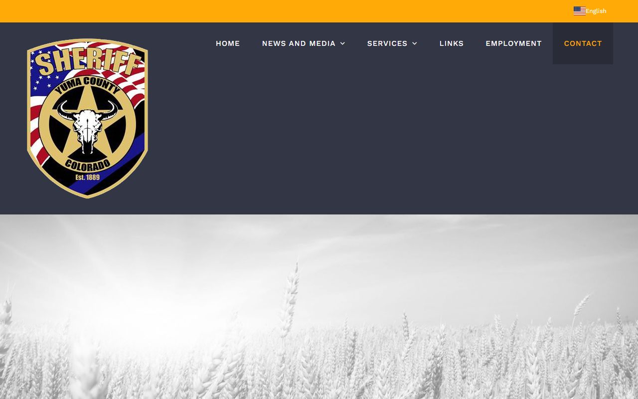 Yuma County Sheriff's Office contact page for jail records and custody fallback